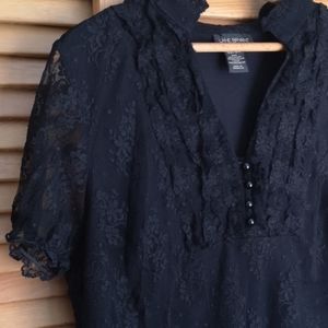 Lane Bryant Lace Medieval Gothic Style Blouse